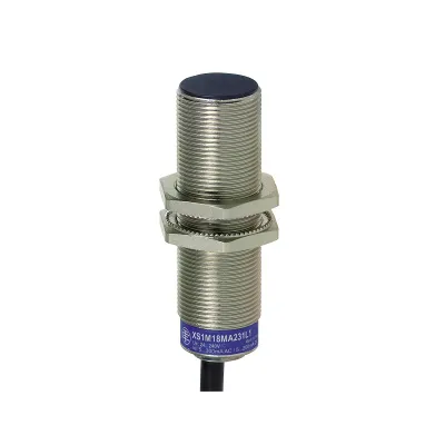 Telemechanique Sensors Induktiver Näherungsschalter XS618B1PAL2 M18 | PNP | 8 mm | Metallgehäuse | IP68 | Kabel 2 m