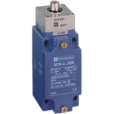 Schneider Electric Positionsschalter XCKJ561H29 | Metall | 1 Öffner 1 Schließer | Kuppenstößel | IP66/IP67 | 40x77x44mm