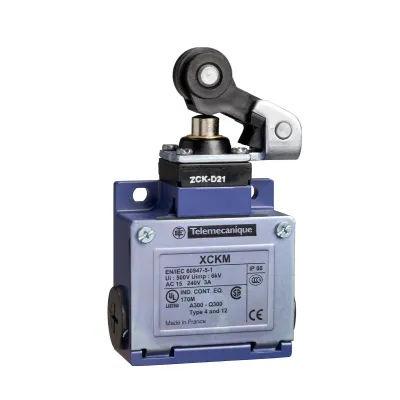 Telemechanique Sensors Positionsschalter XCKM121 | IP66 | Rollenhebel | Metallgehäuse | 1Ö+1S | Sprungfunktion