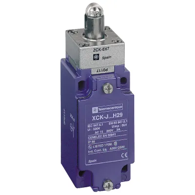 Telemechanique Sensors Positionsschalter XCKJ167H29 | IP66 | Metallgehäuse | Rollenstößel | 40x44x77mm