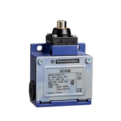 Telemechanique Sensors Positionsschalter XCKM110H29 | Metall | Kuppenstößel | IP66/IP67 | 230V 3A | Sprungschaltglied