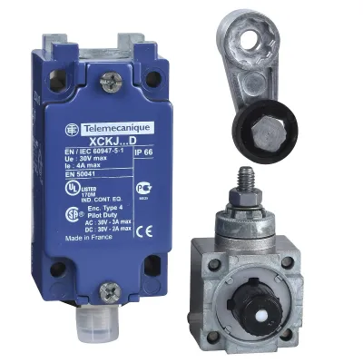 Telemecanique Positionsschalter XCKJ10514D | Rollenhebel Metall | 1Ö+1S | Sprungfunktion | IP66/IP67 | M12