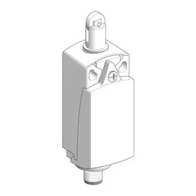 Schneider Electric Positionsschalter XCKP2102M12 | Rollenstößel Metall | 1Ö+1S | M12 Stecker | IP66/67 | 30x31x65mm