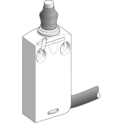 Telemecanique Positionsschalter XCMD2111L1 | Metallgehäuse | Kuppenstößel | 1 Öffner 1 Schließer | IP66/IP67 | Kabel 1m