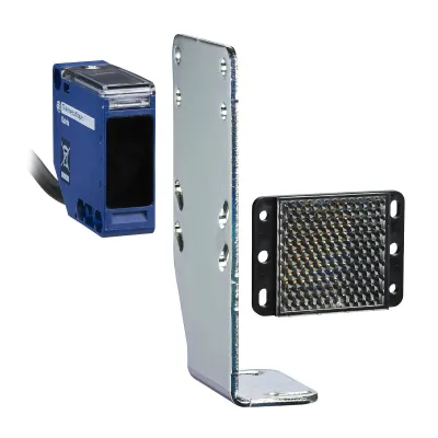 TMSS Reflexions-Lichtschranke Set XUK1ARCNL2H61 | 50x50mm | 24-240V AC/DC | 10m Reichweite | Teach-In | IP65 | Reflektor