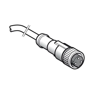 TMSS Germany Sensor-Aktor-Kabel XZCP1865L5 | 3-polig | 1/2" Buchse | 5m PUR Kabel | gerade | schwarz