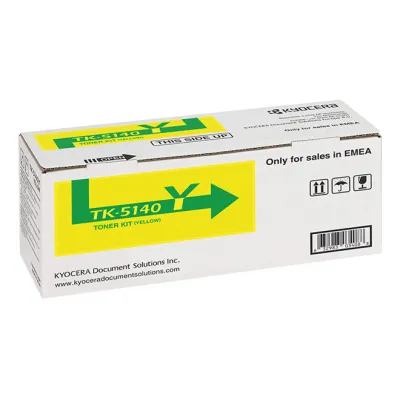 Kyocera Toner TK-5140Y | Lasertoner gelb | Original | 5.000 Seiten | für M6030cdn, M6530cdn, P6130cdn
