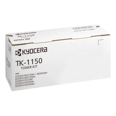Kyocera Toner TK-5150K | Lasertoner Schwarz | Original | 12.000 Seiten ISO/IEC 19752 | inkl. Resttonerbehälter
