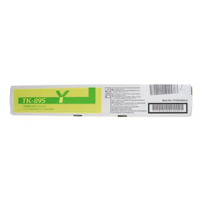 Kyocera Toner TK-895Y | Lasertoner Gelb | 6.000 Seiten ISO/IEC 19798 | inkl. Resttonerbehälter | für FS-C8020MFP