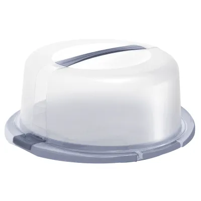 Rotho Tortenglocke Cool & Fresh | Tortenbehälter mit Kühlkissen | 38x34x16 cm | BPA-frei | Kunststoff | blau