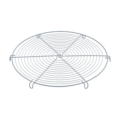 Metaltex Tortenkühler 201632000 | rundes Abkühlgitter | Ø 32 cm | engmaschig | antihaft | PFAS-frei | Metall | grau
