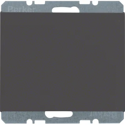 Berker Blindverschluss mit Zentralstück 6710457006 | K.1 Serie | Unterputz | IP44 | Krallenbefestigung | anthrazit matt
