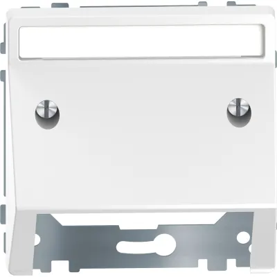 Merten Schragauslass MEG4540-6035 | Datenanschluss Abdeckung | Schriftfeld | 1-fach | Thermoplast | Lotosweiß