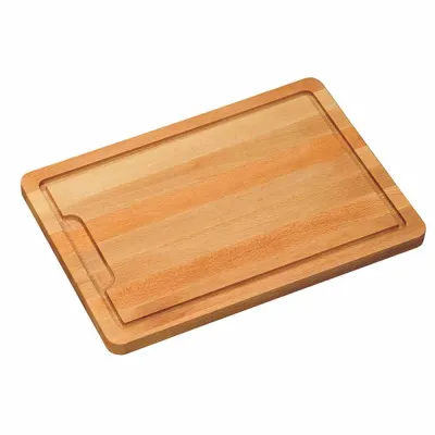 Kesper Tranchierbrett 85102 | Schneidebrett Buche FSC 100% | 50x36x2 cm | Saftrille | geölt | langlebig | Braun