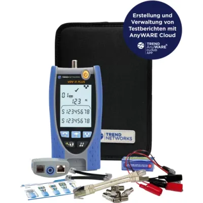 TREND Networks Kabeltester VDV II Plus BT R158008 | Netzwerk- & Kupferkabel-Tester | Bluetooth | Längenmessung