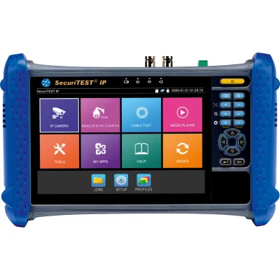 IDEAL Networks SecuriTEST IP R171000 | CCTV Kamera Tester IP HD Koaxial analog | PoE | Touchscreen | WLAN | Blau
