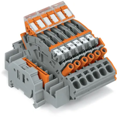 WAGO Klemmenblock 2007-8876 | Steuerleitungsklemme für 3-phasige Stromwandler | 11-polig | 6 mm² | mehrfarbig