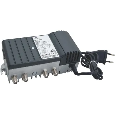 TRIAX GHV 930 Hausanschlussverstärker | 30 dB | 1 GHz | aktiver Rückkanal | F-Anschlüsse | integriertes Netzteil
