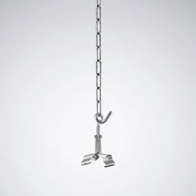 Trilux Aufhängeklammer Befestigungssatz E03SKX 6188900 | Kettenmontage | Edelstahl | höhenverstellbar | silber