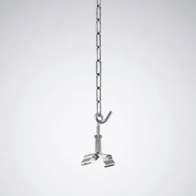 Trilux Aufhängeklammer Befestigungssatz E03SKX 6188900 | Kettenmontage | Edelstahl | höhenverstellbar | silber