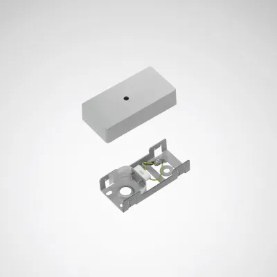 Trilux Deckenanschlussdose ZAR/03 7002400 | Anschlussdose eckig für Deckenauslässe | silbergrau | 132,8x67,2x30,6 mm