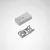 Bild: Trilux Deckenanschlussdose ZAR/03 7002400 | Anschlussdose eckig für Deckenauslässe | silbergrau | 132,8x67,2x30,6 mm