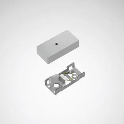 Trilux Deckenanschlussdose ZAR/03 7002400 | Anschlussdose eckig für Deckenauslässe | silbergrau | 132,8x67,2x30,6 mm