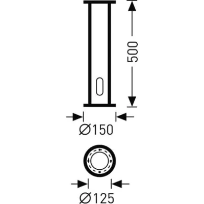 Trilux Erdstück 08800 | 2221400 | Erdspieß für Außenleuchten | feuerverzinkter Stahl | robust | 500 mm