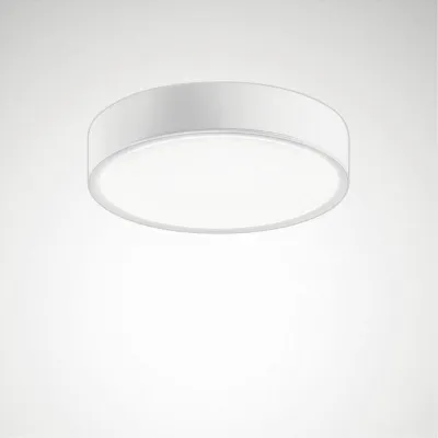 TRILUX LED-Anbaudownlight Onplana D09 #6458740 | 15W | 1700lm | 3000K warmweiß | rund | Ø316mm | Aluminium weiß | UGR<19
