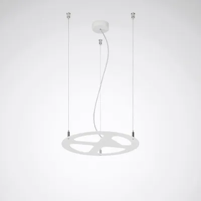 TRILUX 3-Punkt Seilabhängungset Olisq RWD2 | 8224200 | Stahlseil 1500mm | Baldachin weiß | Ø350mm | H30mm
