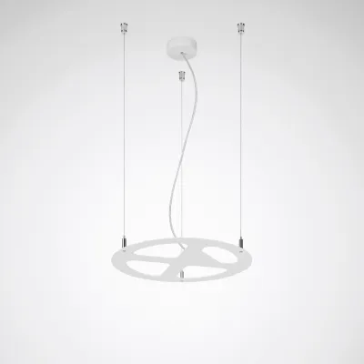 Trilux 3-Punkt Seilaufhängungsset Olisq RWD4 #8225200 | Zubehör für Leuchten | 550mm Ø | 3000mm Länge | Stahl | weiß