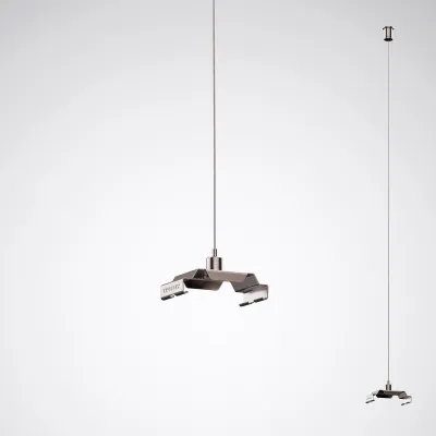 TRILUX Seilabhängung A01DSX/1500 078 | mechanisches Zubehör E-Line Pro | Edelstahl | 140x120x25 mm