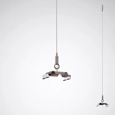 TRILUX Seilabhängung A01SX/3000 078 | Mechanisches Zubehör für E-Line Pro 78 | Edelstahl | 140x120x40 mm