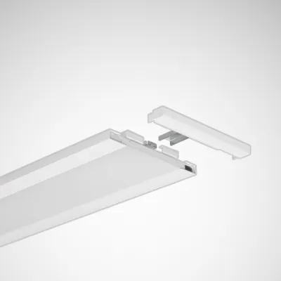 TRILUX Endkappe LuceoS D ZKS 01 7169800 | Aluminium-Zubehör für Deckenanbauleuchten | weiß | 240x29x20 mm