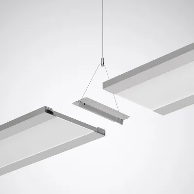 TRILUX Kupplungsstück gerade LuceoS H ZLK/5/03 7019300 | Zubehör Lichtbandleuchten | Stahl silber 63x180x21 mm