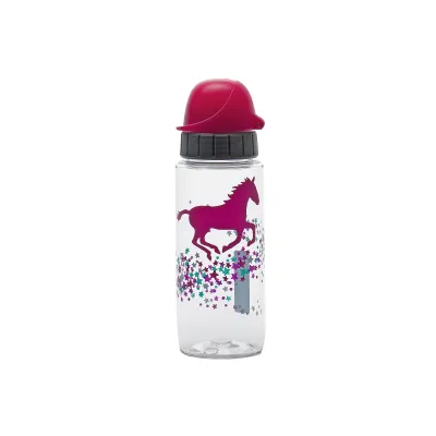 Emsa Trinkflasche Kinder 518302 Drink2Go | Tritan 0,5l | 100% auslaufsicher, BPA frei, spülmaschinenfest | Pink Horse