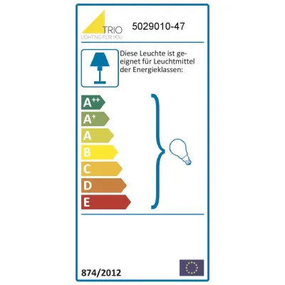 Trio 5029010-47 Klemmleuchte E27 40W Titan/stah ohne Lp.