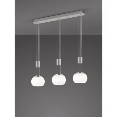TRIO LED-Pendelleuchte 3000K, alu ni-mt 342010307