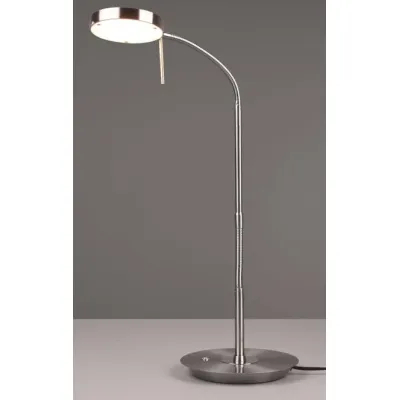 TRIO LED-Tischleuchte Monza 523310107 | 12W 1400lm | Touch-Dimmer | CCT 2300/3000/4000K | Flexarm | Nickel matt