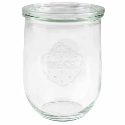 Weck Tulpenform-Glas 1062ml 6er Pack | Glasdeckel | Rundrand 100mm | spülmaschinenfest | durchsichtig
