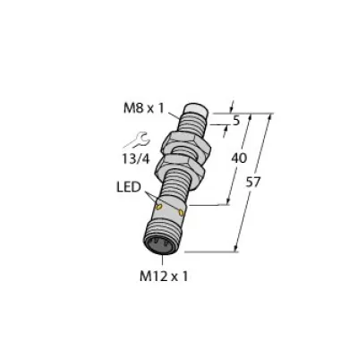 Turck Induktiver Sensor NI6U-EGT08-AP6X-H1341 | M8x57 mm | PNP | Schließer | 6 mm | Edelstahl | IP68 | Steckanschluss