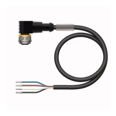 TURCK Anschlussleitung WKC4.4T-10/TXL | Sensor-Aktor-Kabel M12 4-polig abgewinkelt | 10m | PUR | IP67 IP69K | schwarz