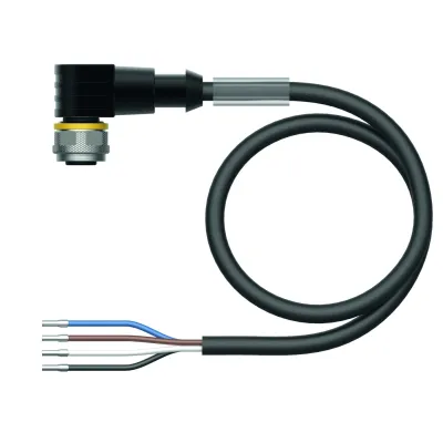 TURCK Anschlussleitung WKC4.4T-10/TXL | Sensor-Aktor-Kabel M12 4-polig abgewinkelt | 10m | PUR | IP67 IP69K | schwarz