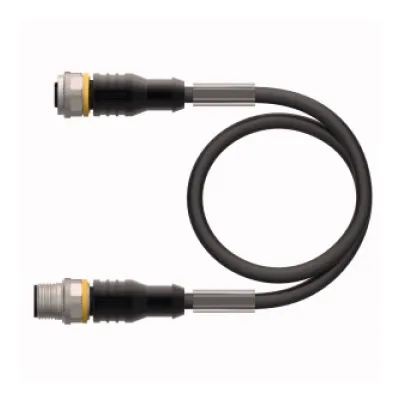 Turck Sensor-Aktorkabel RKC4.4T-1-RSC4.4T/TXL | 4-polig M12 Stecker/Buchse gerade | 1m | PUR schwarz | IP67/IP69K