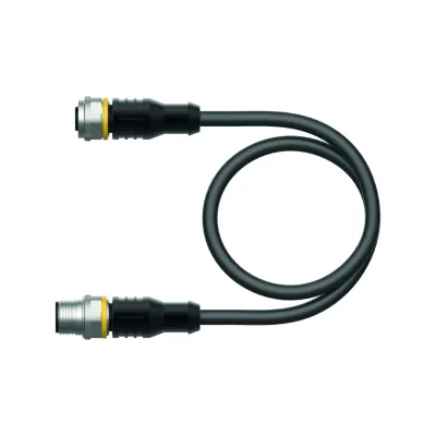 Turck Sensor-Aktorkabel RKC4.4T-1-RSC4.4T/TXL | 4-polig M12 Stecker/Buchse gerade | 1m | PUR schwarz | IP67/IP69K