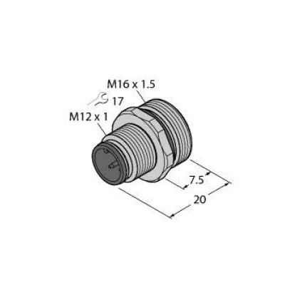 Turck Flanschstecker EC-FS5-L/16