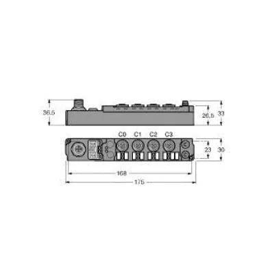 Turck Digital I/O-Modul SCOB-0404D-0004 6824138 | 8 Eingänge | 8 Ausgänge | CANopen | IP67 | kompakt