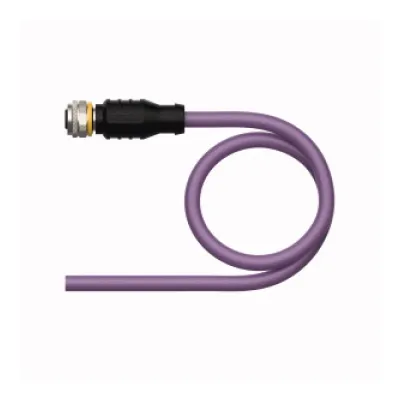 Turck Rundsteckverbinder RKSW451-1M | PROFIBUS-Leitung 1m | PUR-Mantel | Buchse M12 | IP67/IP69K | violett