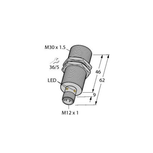 Bild: Turck Sensor,ind.,M30x1,5 Uprox,sn=15mm Bi15U-M30-AP6X-H1141