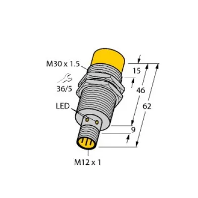 Turck Induktiver Sensor NI20-M30-AP6X-H1141 | M30 | PNP | Schließer | 20mm | M12 Steckanschluss | Metall | 10-30V DC